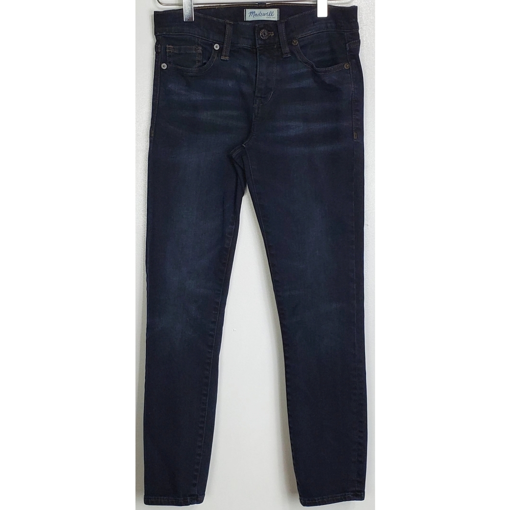 Madewell size 25 skinny skinny crop jeans blue dark wash stretch classic y2k